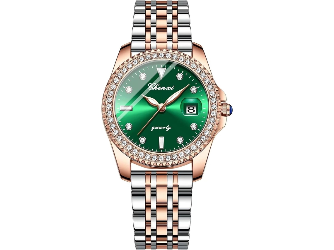 Lurelia Relógio Digital Desportivo Unissexo, Retroiluminação Led, Cristais/strass, Aço Inoxidável, 3atm, Vermelho, Modelo Lx03002