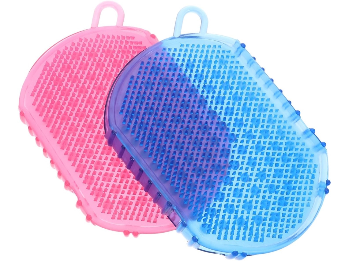 Escovas De Massagem Plafope Para Relaxamento Confortável, Conjunto De 2, Pvc Compacto, Design De Luva, Pontos Uniformes