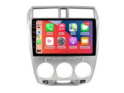Auto Rádio Carro Bluetooth Autoradio 8GB RAM 128G ROM CarPlay Navegação GPS Ecrã Táctil RoverOne para Honda City 2008-2013  