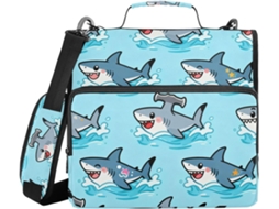 Organizador de Arquivos Ocean Predator com 3 Anéis, 1,5 Polegadas, Alça de Transporte e Bolsa de Armazenamento Portátil