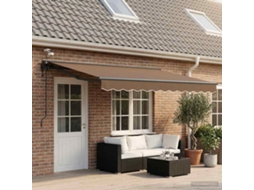 Vidaxl Toldo Retrátil Elétrico Cinzento-acastanhado 4 X 2 M