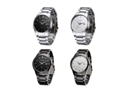 Reloj De Pulsera Vintage Acero Inoxidable Con Calendario Impermeable Diario