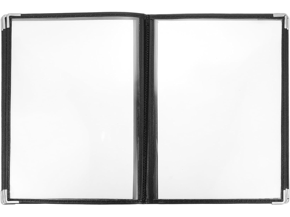 Pasta de Argolas Pvc Transparente Hemobllo Para Cardápios, Receitas Fáceis de Limpar e Armazenar, Design Criativo