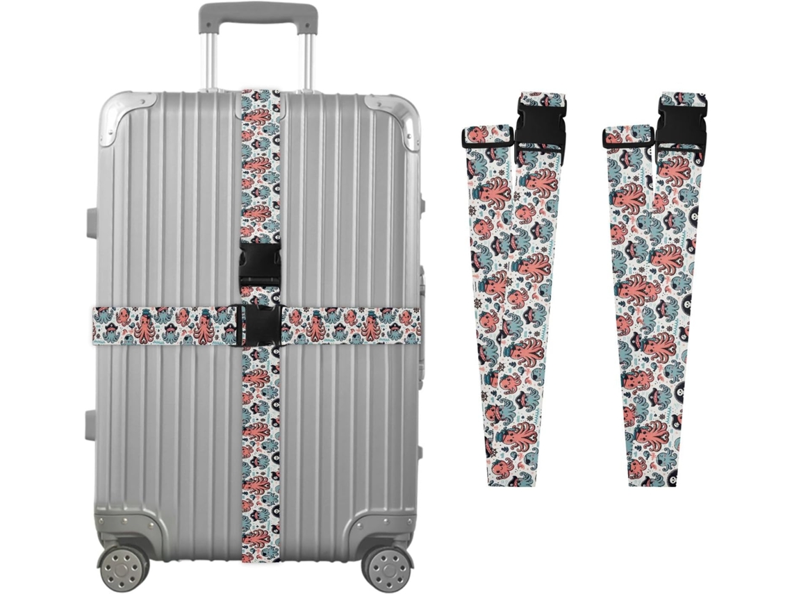 Conjunto De 2 Cintas Bagagem Em Formato Polvo Para Malas, Cintas De Viagem, Acessórios Para Cintos, Conector De Bagagem