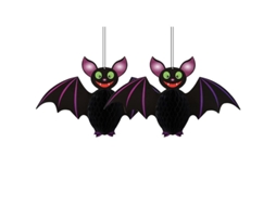 2 Peças de Morcego de Papel de Halloween para Decorações de Halloween ALLINLESS