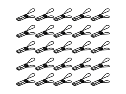 2026 kit de 25 Pinças Pequenas Negras Clip de Utilidade Multiusos para Linha de Roupa