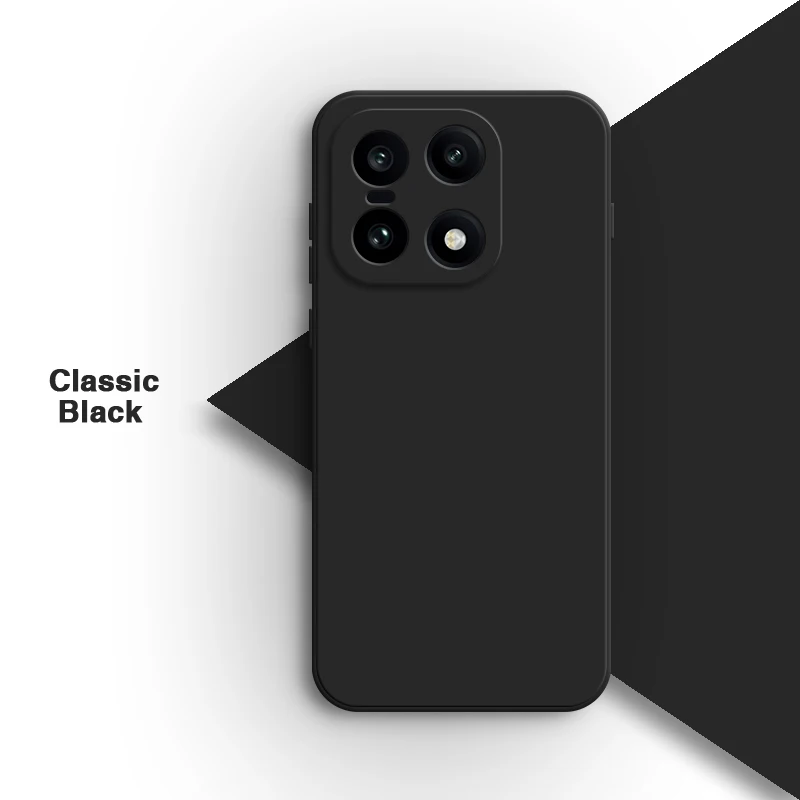 Capa Traseira Clássica Preta para Oneplus 15 em Silicone Líquido, de Alta Qualidade, com Design Moderno e Interior Aveludado. MDUG