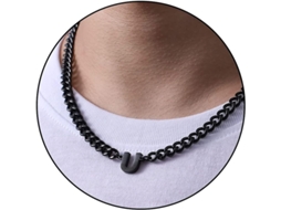 2026 cadena de Eslabón Cubano Con Letra Inicial A z Acero Inoxidable 6.5mm 18+2 Pulgadas Regalo de Joyería para Hombres Mujeres Niños