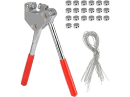 Alicate Para Vedação De Chumbo Vermelho Com Cabo Plástico 10 Mm (1 + 20 Lacres Arames Vedação) -aquaforge