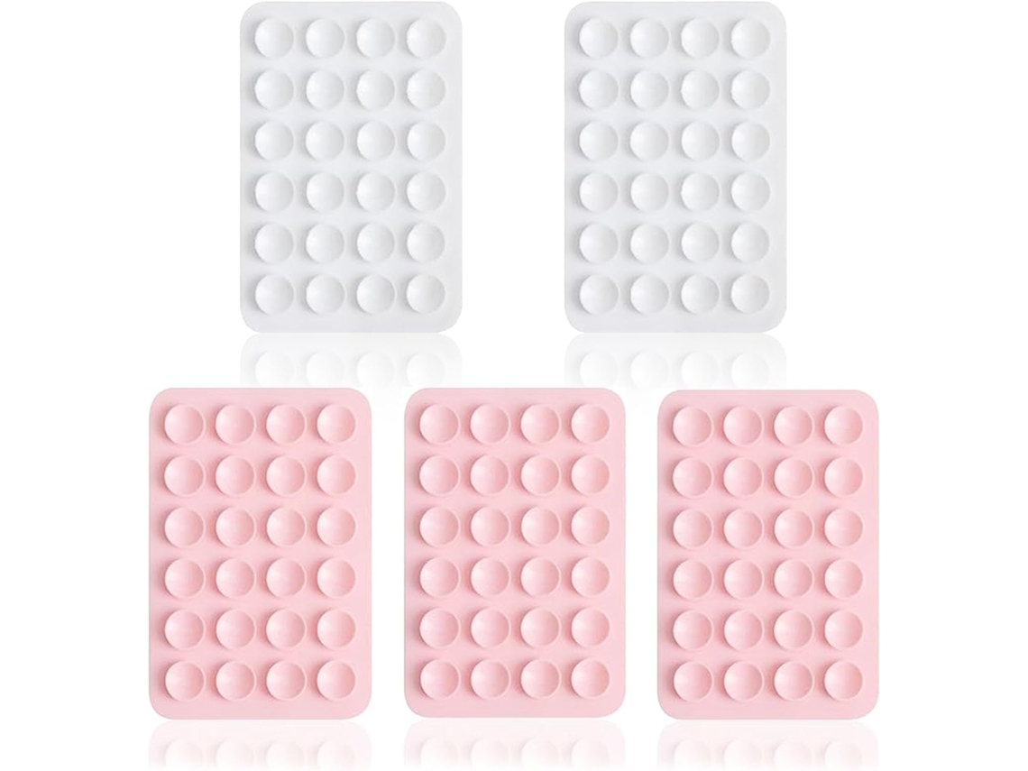Suporte De Silicone Com Ventosa (5 Unidades), Antiderrapante, Ideal Para Selfies E Vídeos Com As Mãos Livres.