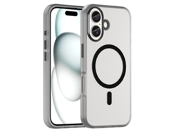 Capa Híbrida Translúcida Para Iphone 16 - Tpu E Pc Com Magsafe | Fosca - Preta