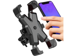 Suporte para Celular de Bicicleta Aprimorado, Travamento e Destravamento Rápidos com uma Mão para Suporte de Celular de Motocicleta JYTGALX (preto)