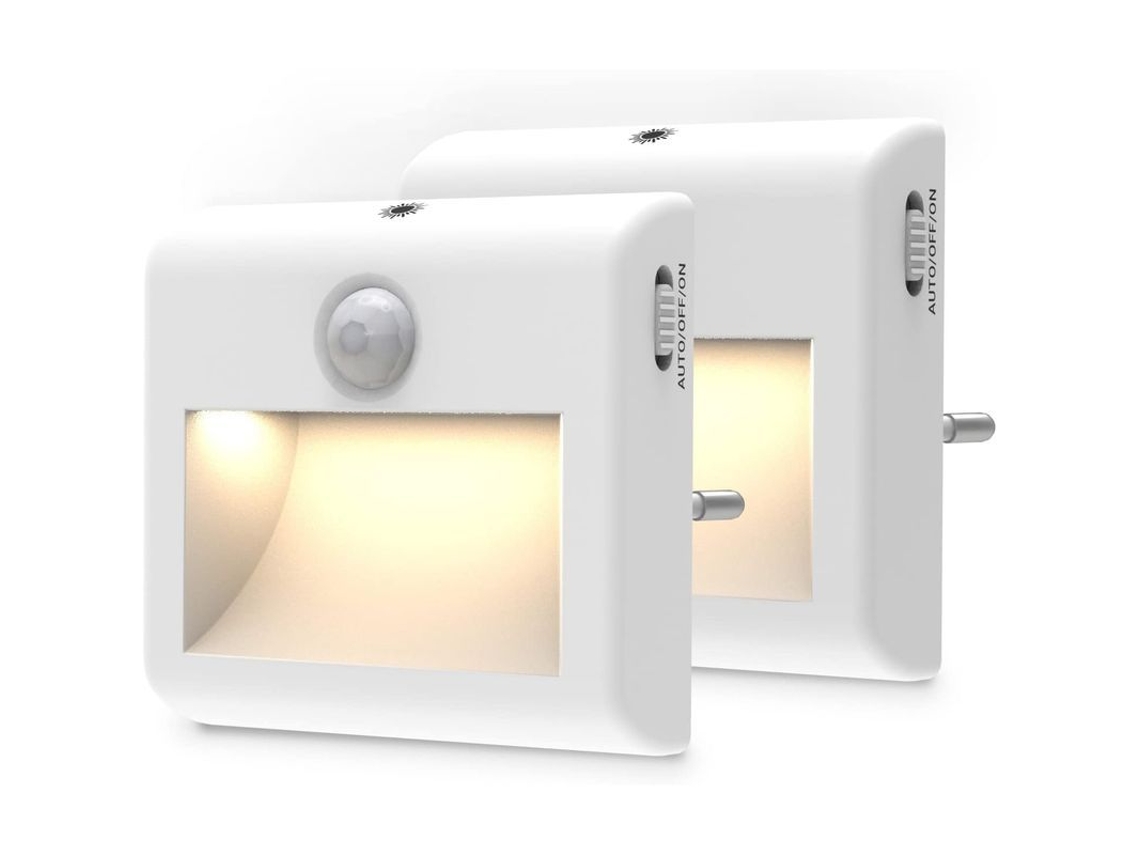 Luz Noturna Com Sensor De Movimento Interruptor Elétrico Regulável 2 Pack 2025