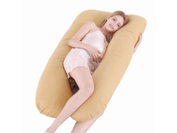 Almofada para Grávidas, Travesseiro de Dormir para Gestantes, Alívio Dor no Corpo Durante a Gravidez SPQMENT (125x72cm cor Camelo)