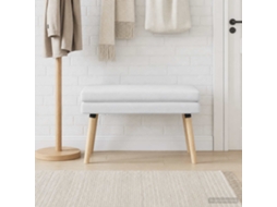 Vidaxl Banco De Camadas Duplas Branco 80 X 40 X 47 Cm Tecido