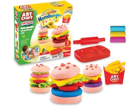 Conjunto de Plasticina ARTS&CRAFTS Hambúrguer Play Dough (150 gr)
