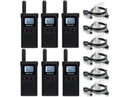 Rb628 Talkie Walkie Com Headset, Pmr446 Talkie Walkie Profissional Recarregável 1500mah Baterias, Vox Lcd Displays Ctcss/dcs Retevis