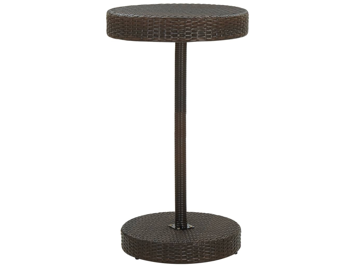 Garden Table, Garden Tables Vidaxl Marrom Rattan / Vime (60.5 X 106 Cm)