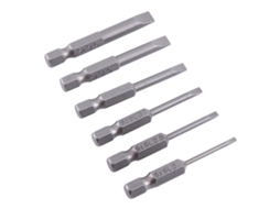YURU 6pcs pontas de parafuso fenda com cabeça plana magnética 50mm hex shank liga S2