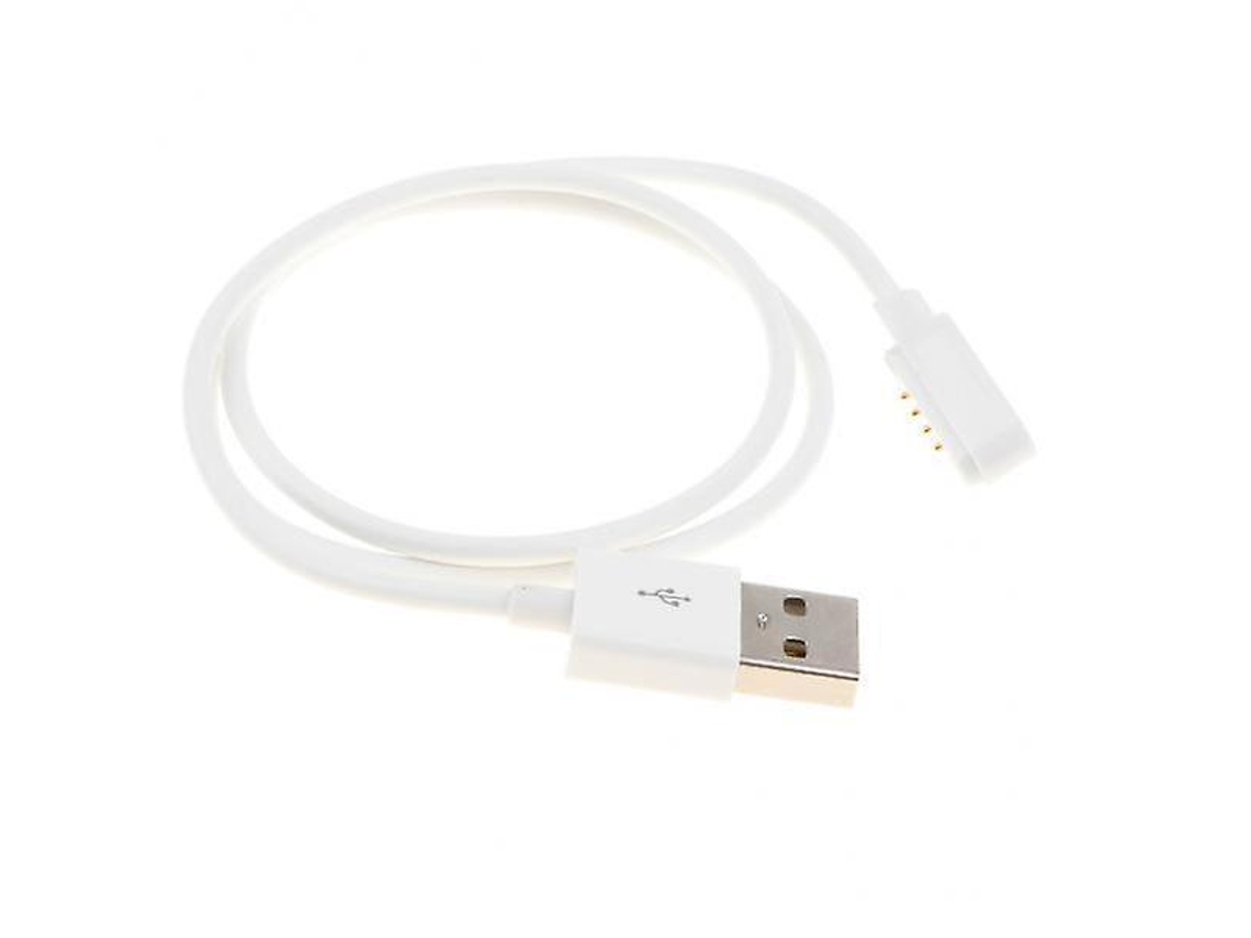Cabo carregador magnético 3xUSB 2.0 para 4 pinos para pulseira inteligente Ly Ebike (branco)