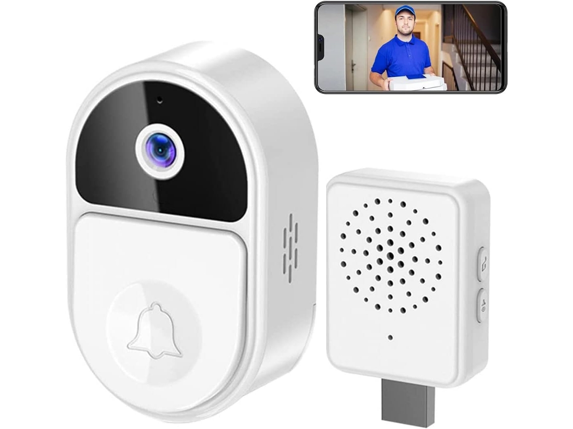 Lurelia Videoporteiro Inteligente, Wi-fi 2,4ghz, Comunicação Bidirecional, Sem Fios, Distorção Voz