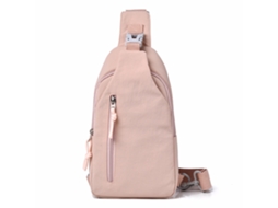 Bolsa Transversal Rosa, Casual, Em Tecido Oxford, Bolsa De Ombro Feminina.