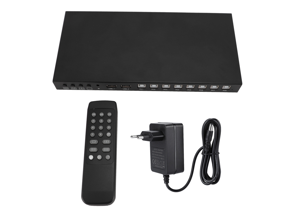 Hdmi Multi viewer Switcher Hd 4k30hz EOOCOO (função Kvm de Display Multi view 8x1)