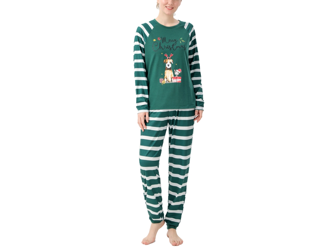 Laxiscreed Pijama De Natal Vermelho Com Manga Longa Para Casal E Crianças