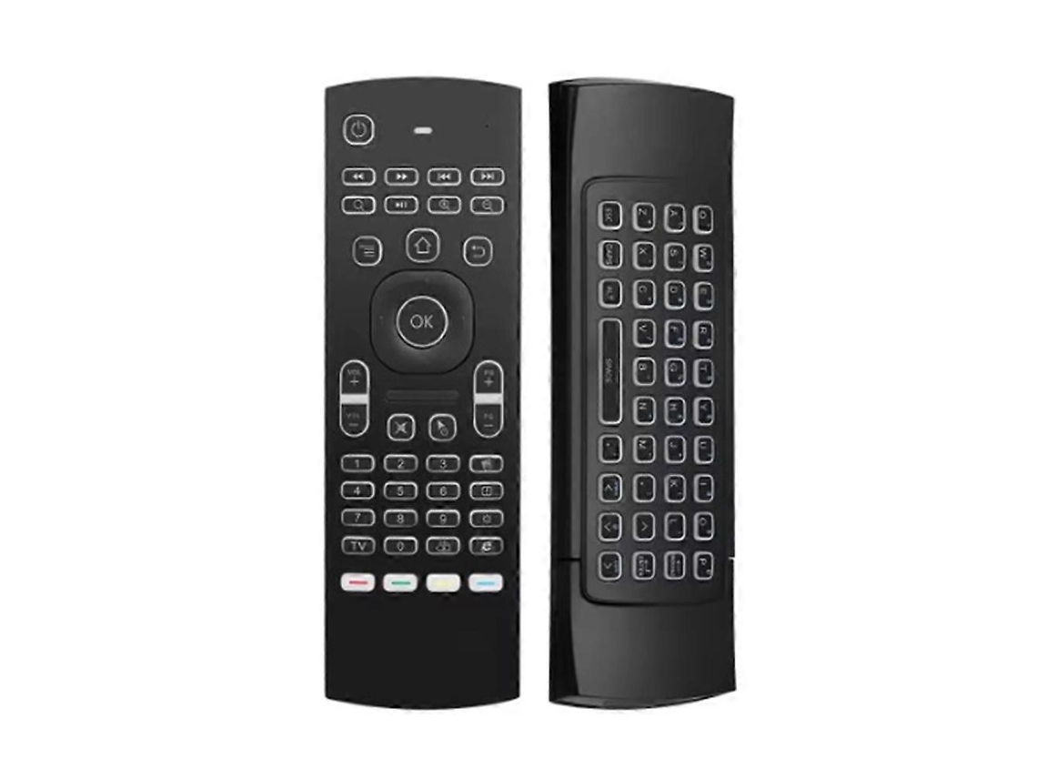Controle Remoto Sem Fio 2.4g Com Teclado Mx3, Controle Remoto Inteligente Com Luz De Fundo Para Decodificador E Smart Tv.