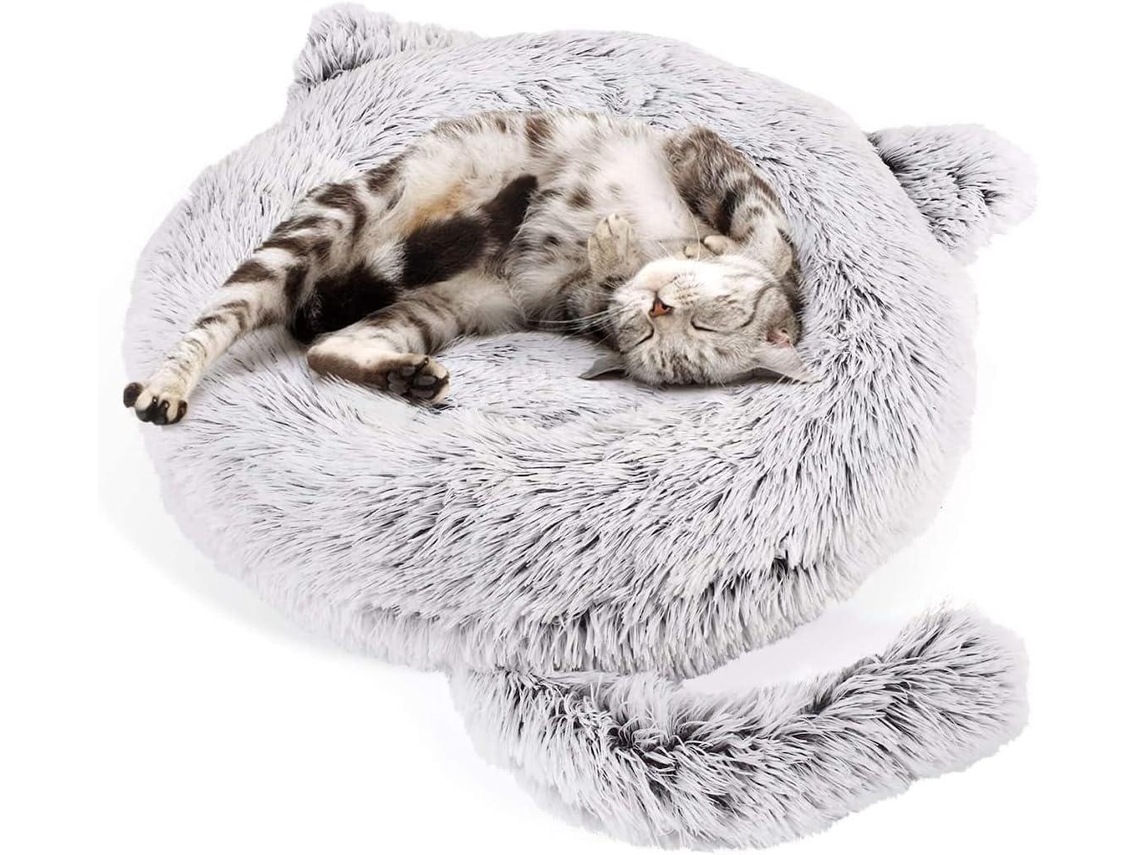 Cama Redonda Para Gatos Ineasicer, Macia E De Pelúcia, Com Almofada Antiderrapante Para Gatos, Cama E Móveis Para Gatos Ehstmind