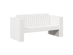 Sofá De Jardim Vidaxl Branco Madeira De Pinho Maciça (134 X 60 X 62 Cm)