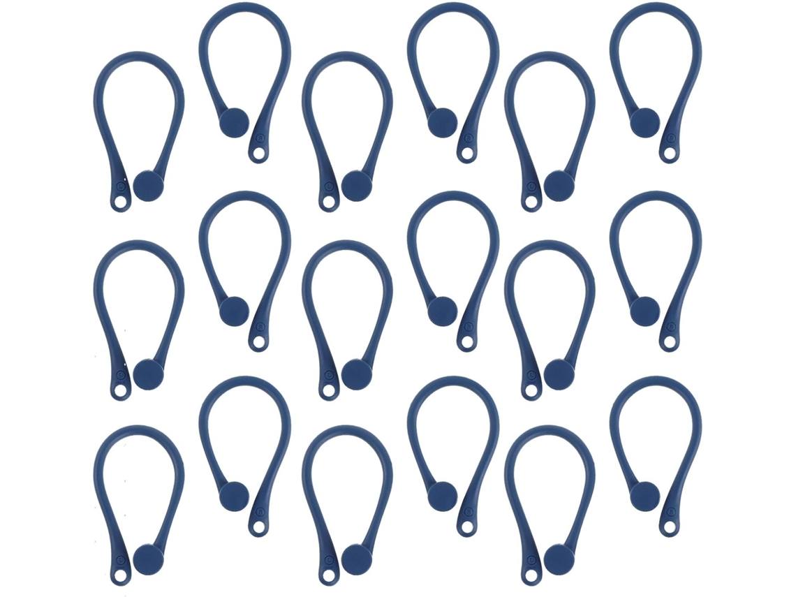 Ganchos Anti-perda Para Fones De Ouvido Esportivos Jojofuny, Azuis, 20 Pares De Ganchos De Plástico Macio Para