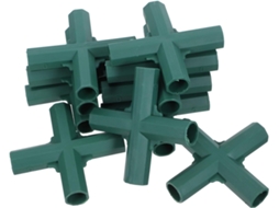 Conjunto De 10 Conectores Plástico Verde 16 Mm Para Estrutura Toldo,