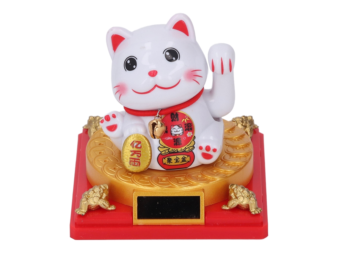 Figura De Gato Da Sorte Solar Cute Com Braço Mexendo