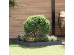 Vidaxl Acabamento Para Gramado 100 X 100 X 20 Cm Aço Antracite