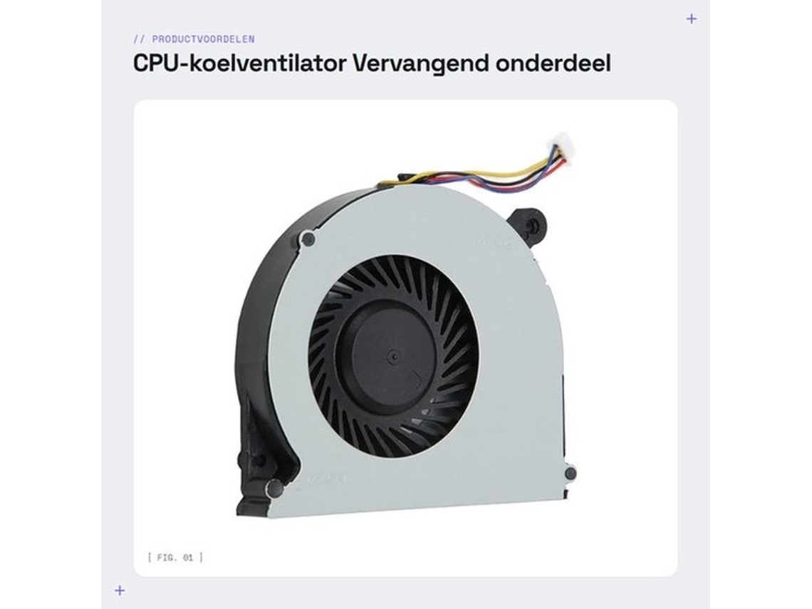 Cpu-ventilador De Substituição - Melhora A Dissipação De Calor - Conexão De 4 Pinos - Apropriado Para Probook 640 G1 645 G1 650 G1 655...
