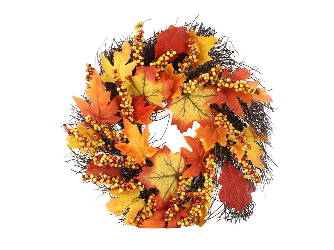 Laxiscreed Guirlanda De Folhas De Bordo Para Porta, Decoração De Outono, Ação De Graças E Halloween Natural