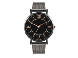 Reloj De Moda Para Parejas Con Correa De Malla Dial Redondo Cuarzo Unisex