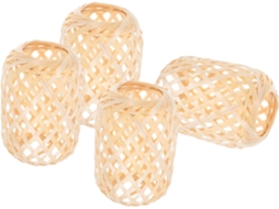 Lanterna Decorativa em Miniatura de Bambu Trançado À Mão para Iluminação Central, Difusor de Luz Natural. SFUSHOS