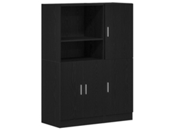 Kitchen Cabinet Set, Kitchen Cabinet Sets Vidaxl Preto Madeira Processada (n/a)