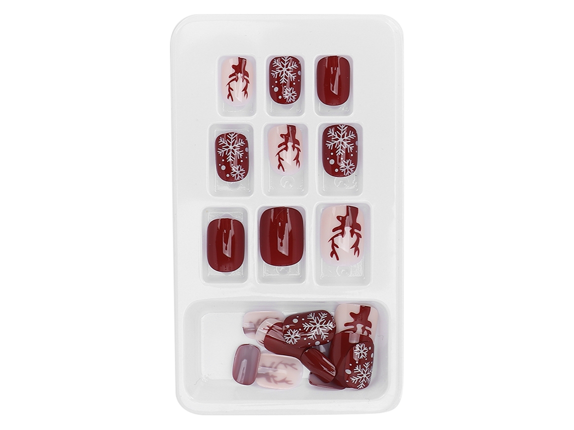 24pcs Uñas Falsas Press On De Moda De Cobertura Completa Para Arte De Uñas