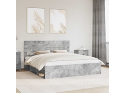 Vidaxl Estrutura Da Cama Com Cabeceira Concreto 180 X 200 Cm
