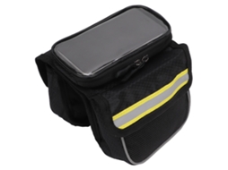 Bolsa para Quadro Mali, Tela Tpu, Fita Refletiva, para Celular 3.5 a 4.8 Polegadas, Amarela