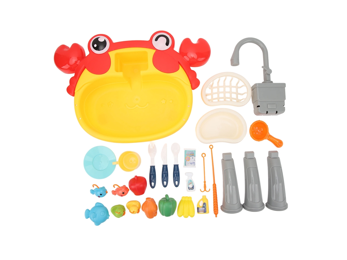 Ats juego de Pesca Eléctrico para Niños Con Platsaforma Y Agua Circulante, Set de Juguete Con Frutas Y Patsos