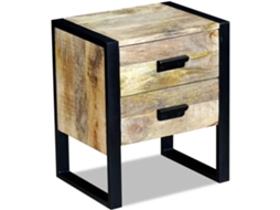 Side Table, Night Stand Vidaxl Marrom Madeira