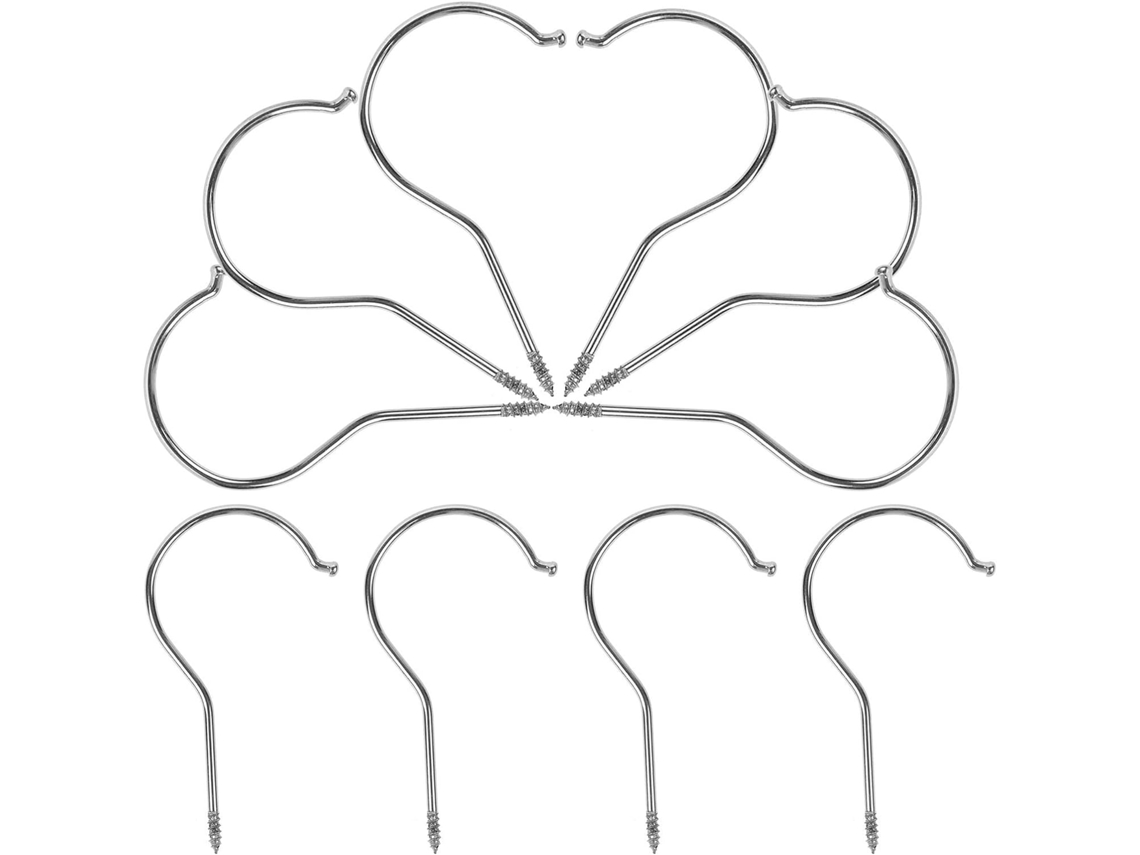 Ganchos De Rosca, 10 Cm Comprimento, Multifuncionais, Pacote Com Unidades, Ferro Cromado
