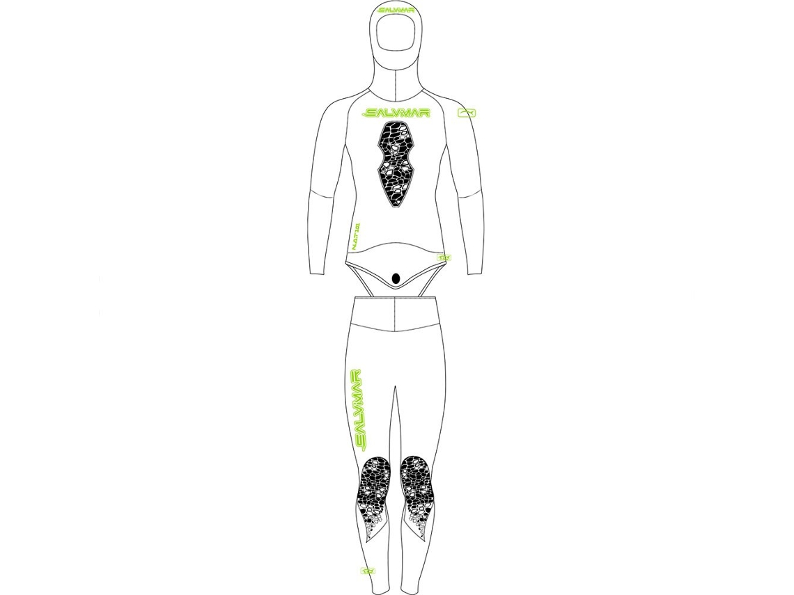 Wetsuit N.A.T. 101 Camu 5.5 Mm Verde Msalvimar