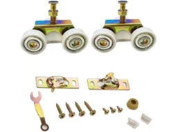 Conjunto De Roldanas Para Porta Correr, Pacote Com 2 Unidades, Rodas Guia Ajustáveis, Rolamentos De Nylon Silenciosos