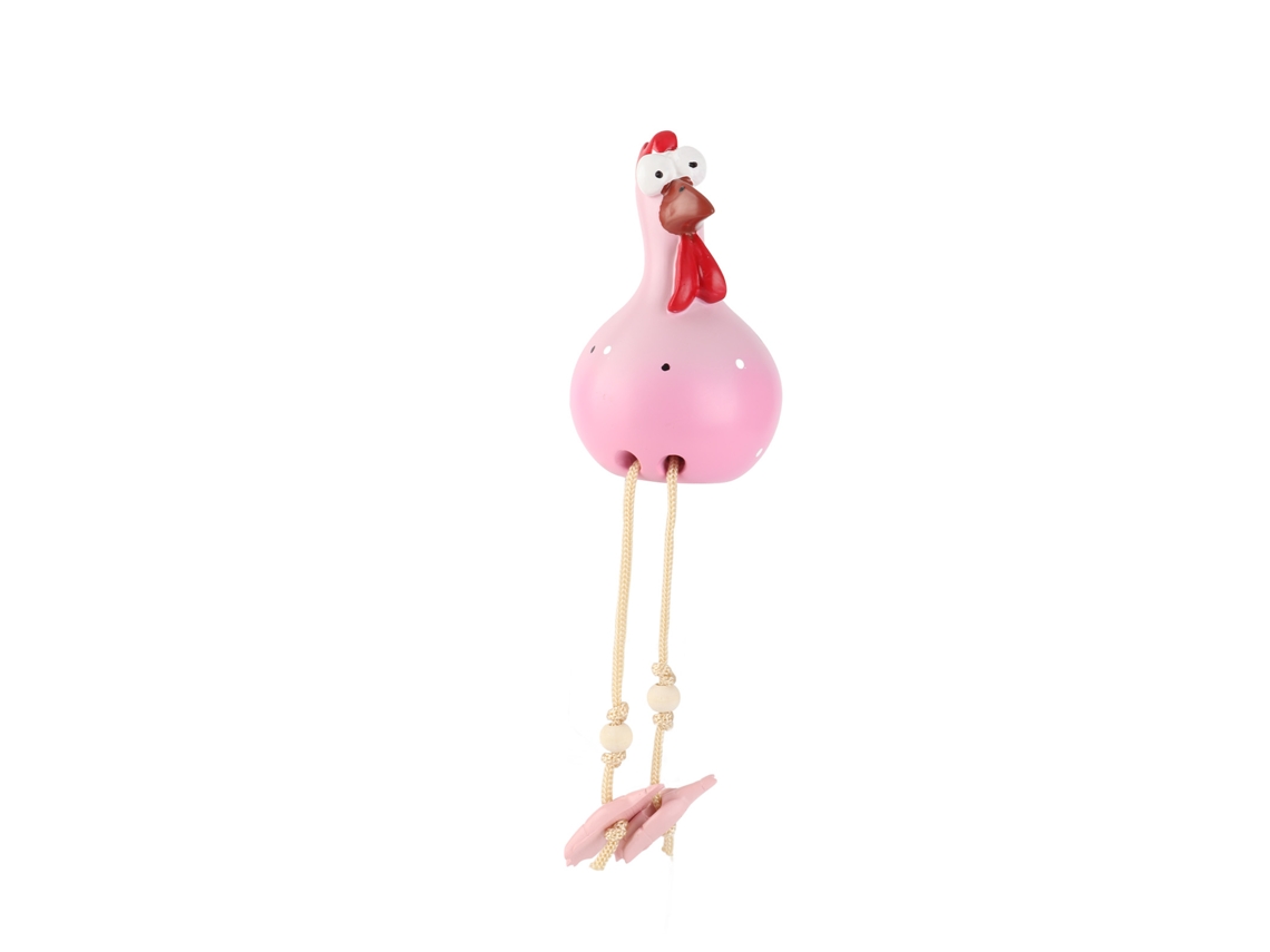 Figura De Galinha Cerâmica Para Decoração De Jardim
