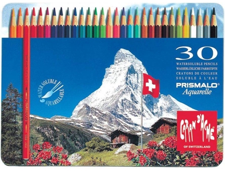 Caran DAche Lápis de Cor Prismalo®, Corpo Hexagonal, Minas de Várias Cores